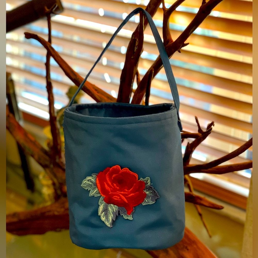 Beautiful Denim Canvas Handbag Handmade. Perfect as a present for the holiday’s
